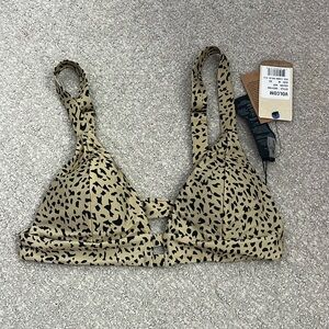 Brand New Volcom Cheetah Bathing Suit Top